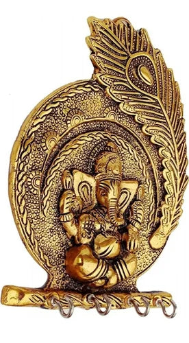 Metal Ganesh Wall Hanging with Key Holder