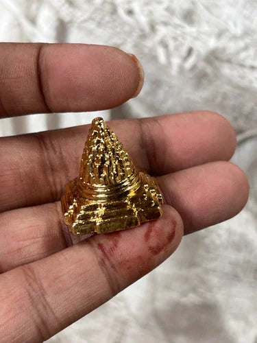 Sriyantra Pyramid Small Golden Colour