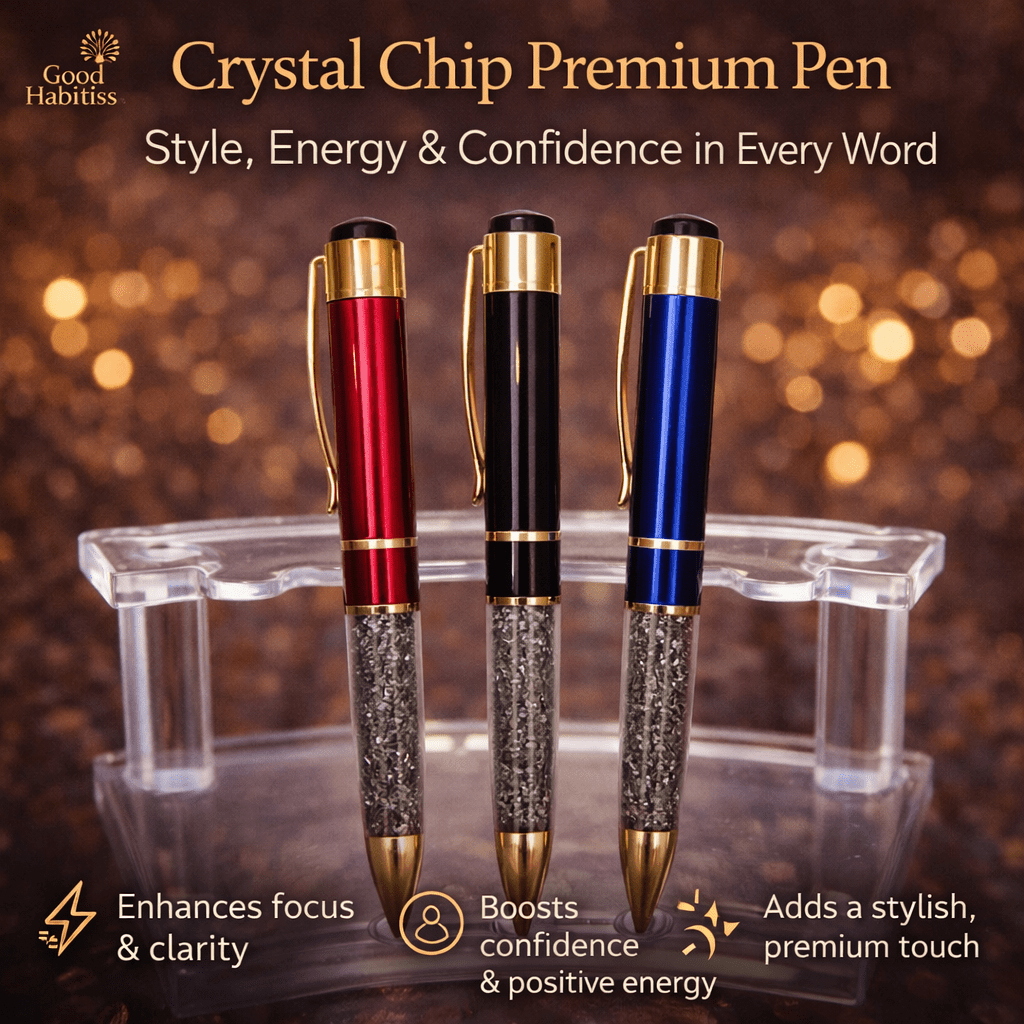 Pyrite Crystal Chip Premium Pen - GOOD HABITSS