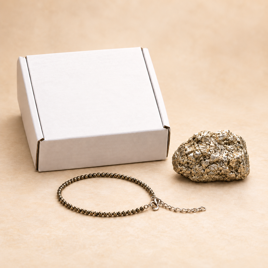 Pyrite Crystal Décor & Jewellery Gift Set — product detail