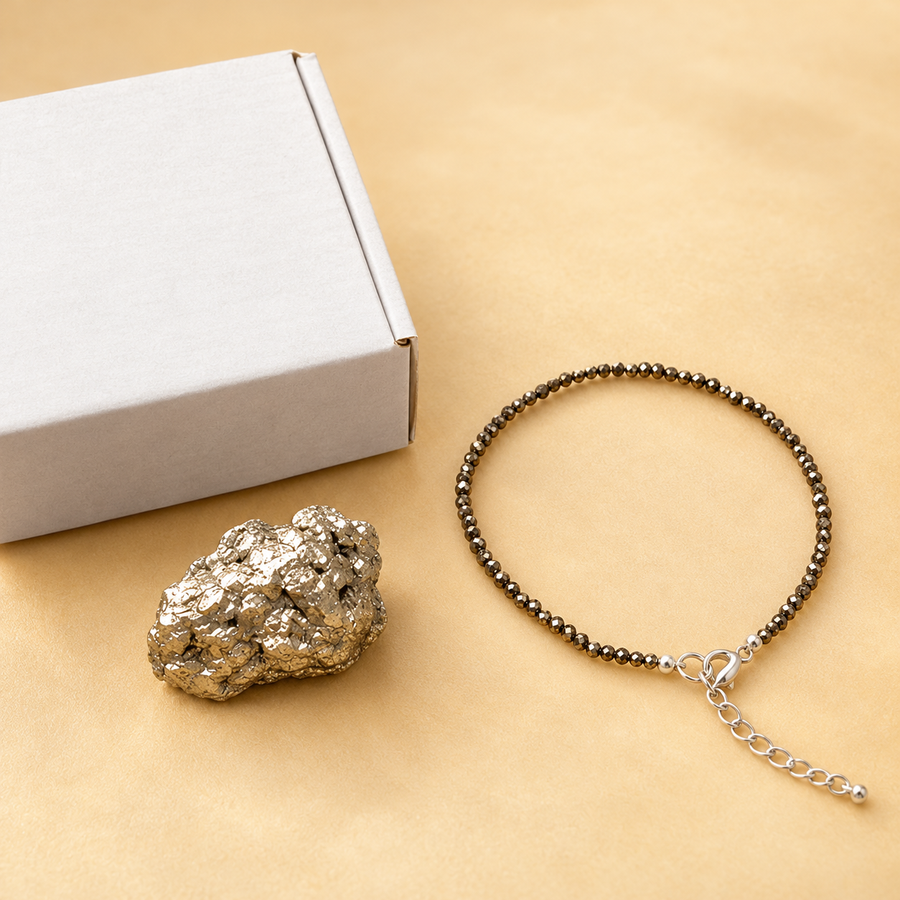 Pyrite Crystal Décor & Jewellery Gift Set — product detail