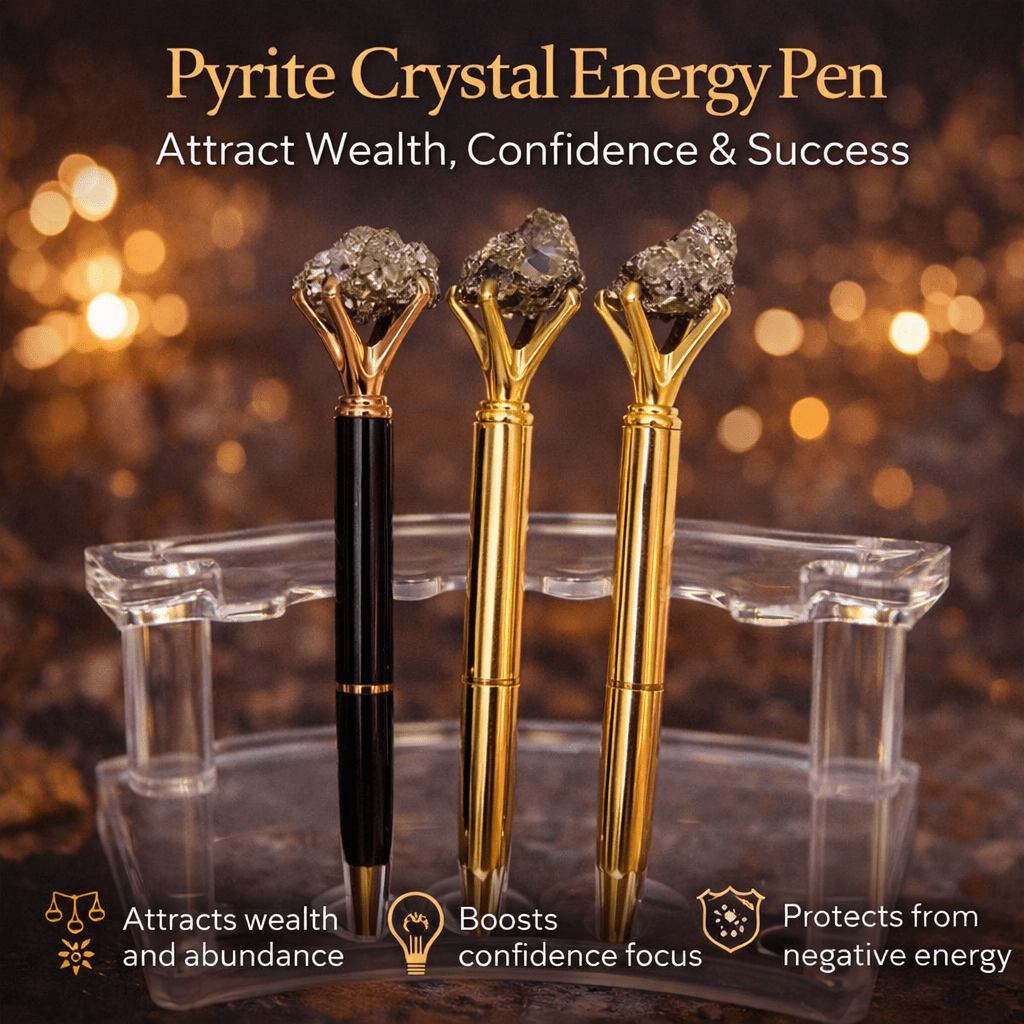 Pyrite Crystal Energy Pen - GOOD HABITSS
