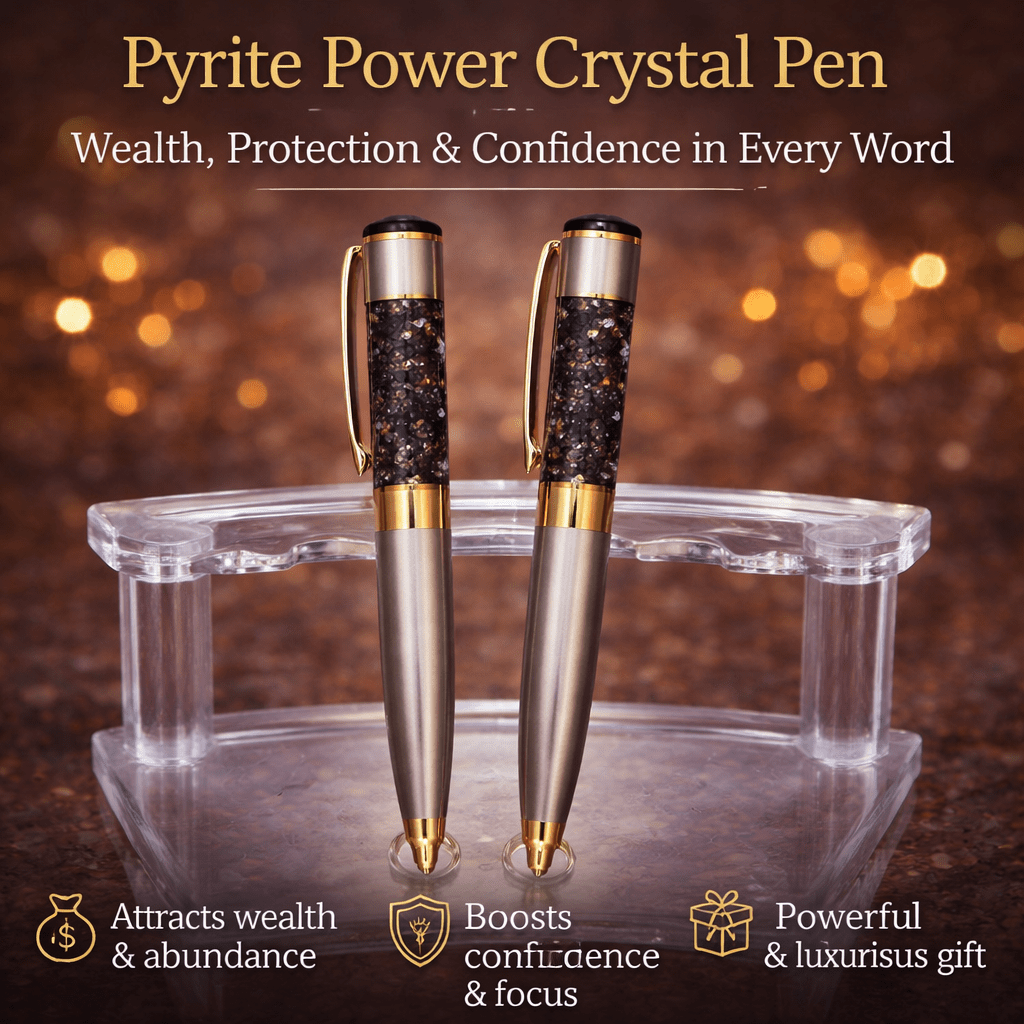 Pyrite Power Crystal Pen - GOOD HABITSS