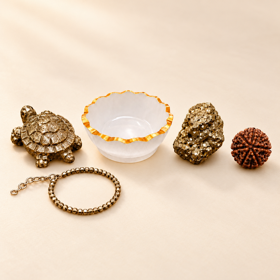 Pyrite, Selenite & seed bead Gift Set — product detail