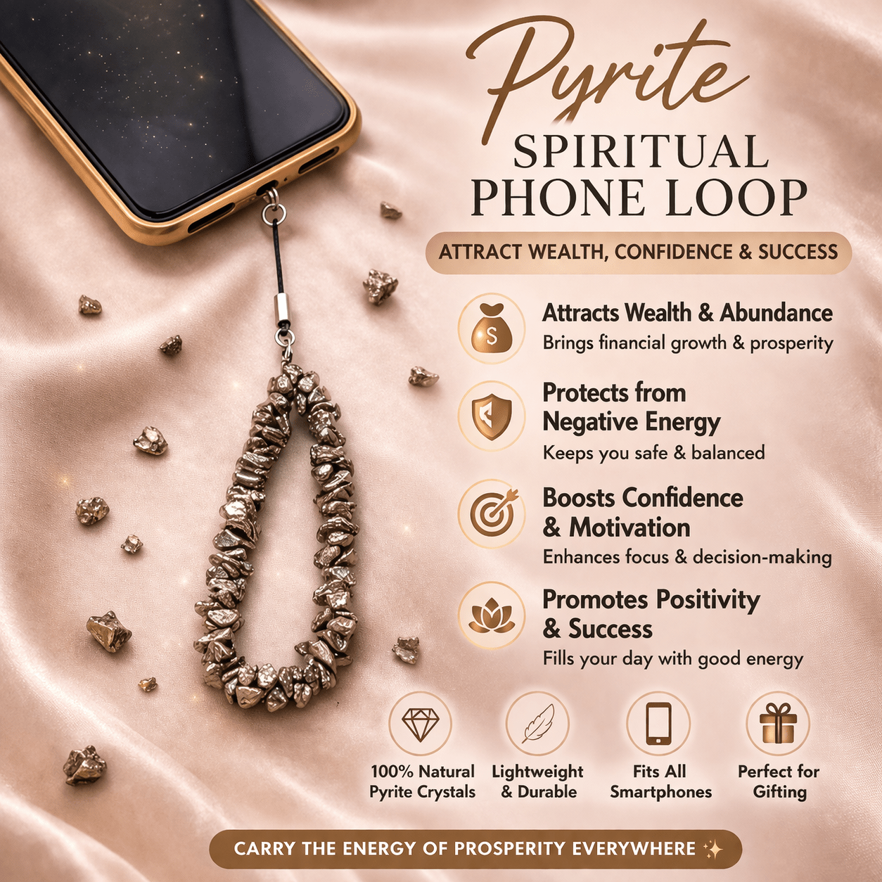 Pyrite Spiritual Phone Loop - GOOD HABITSS