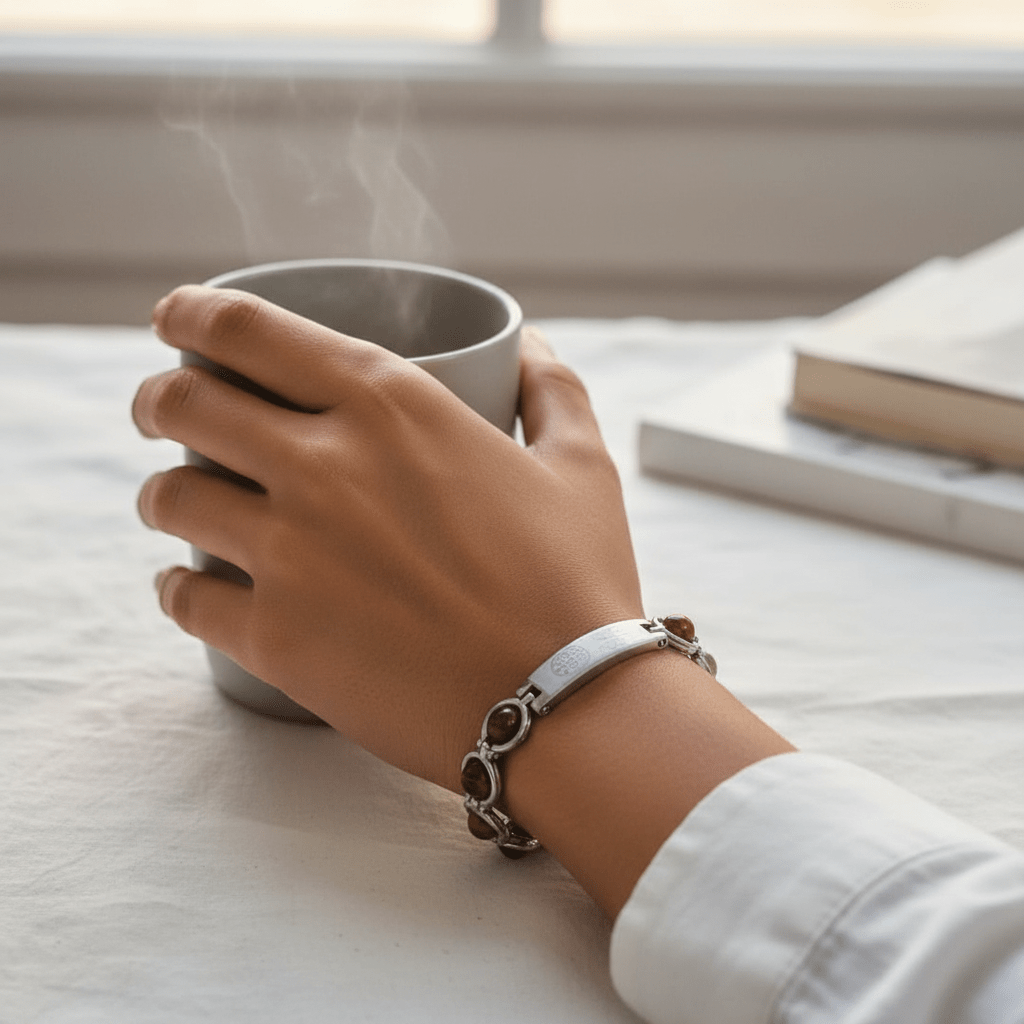 Pyrite Zibu Symbol Dhanyog Bracelet - GOOD HABITSS