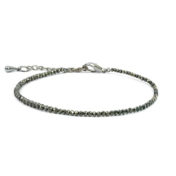 Raw Pyrite Anklet | Stone of Money, Protection & Power - GOOD HABITSS