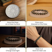 Raw Pyrite Bracelet with Selenite Plate Combo - GOOD HABITSS