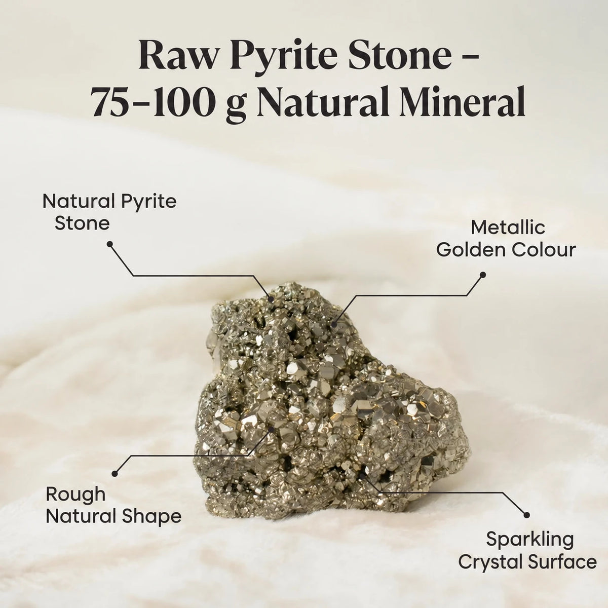 Raw Pyrite Stone – 75–100 g Natural Mineral — product details