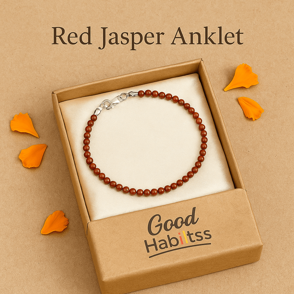 Red Jasper Anklet - GOOD HABITSS