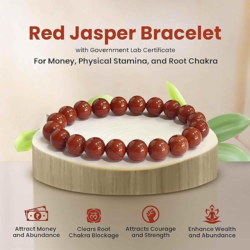 Red jasper Bracelet (8 MM) - GOOD HABITSS