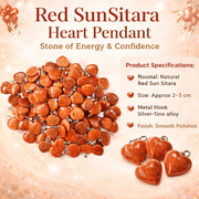 Red Sun Sitara Heart Pendant - GOOD HABITSS