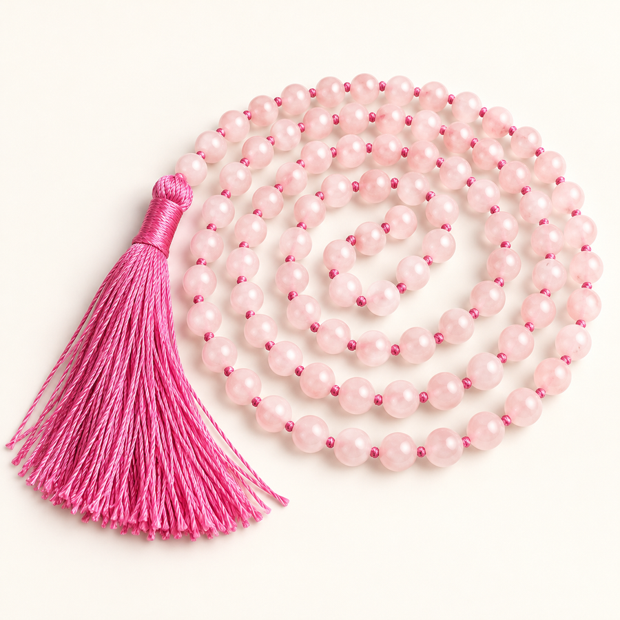 Rose Quartz Bead Necklace — studio hero