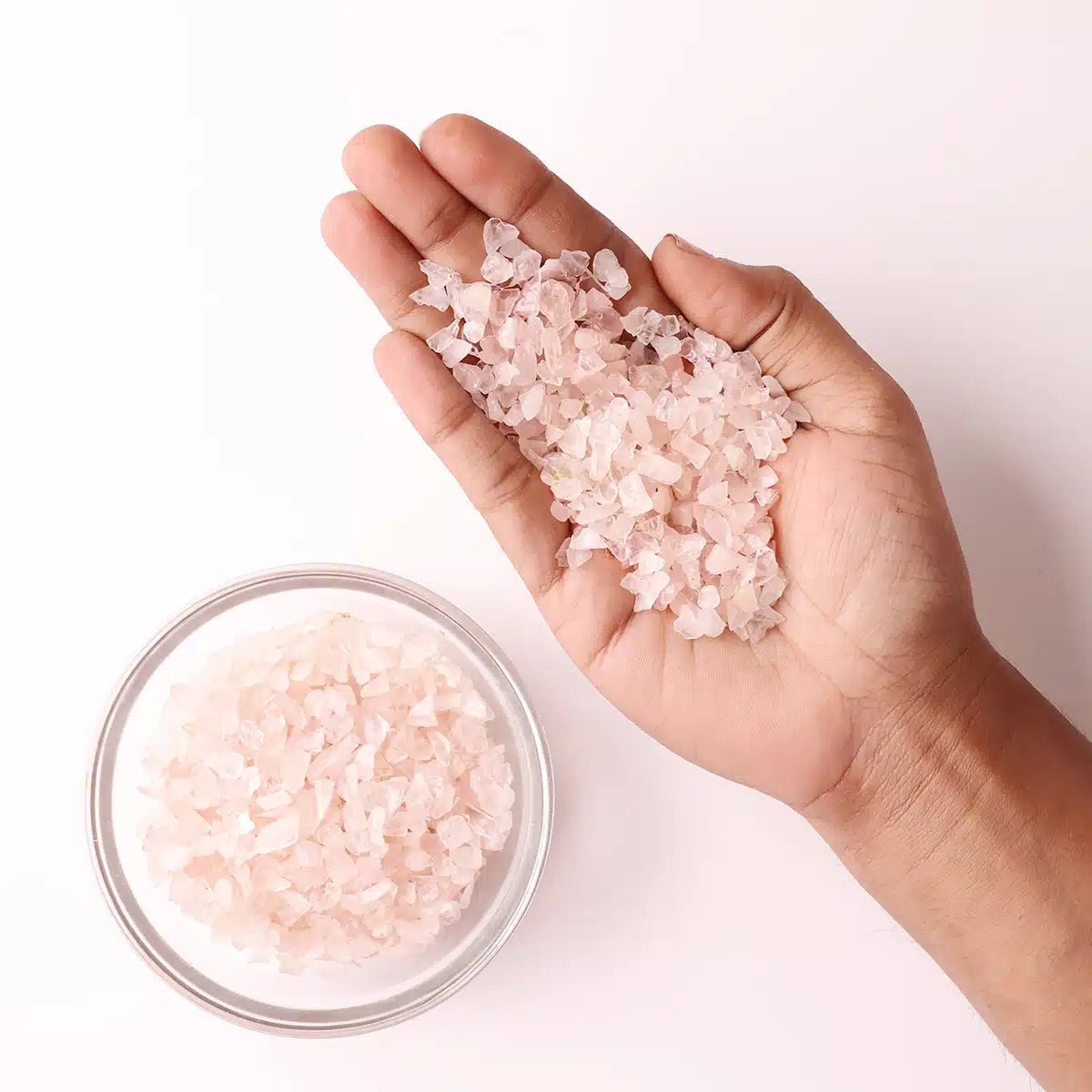 Rose Quartz Chips Stone - GOOD HABITSS
