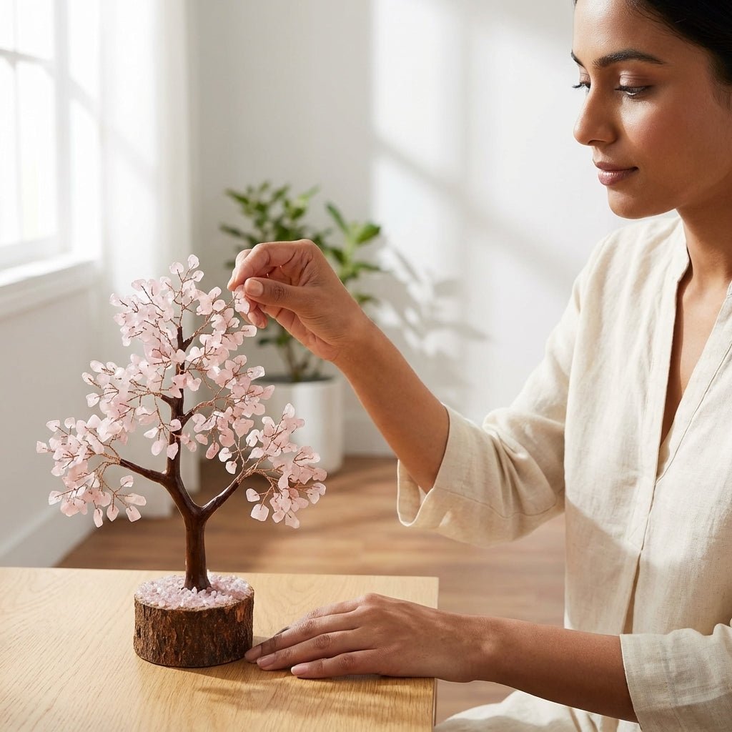 Rose Quartz Crystal Tree – 300 Beads - GOOD HABITSS