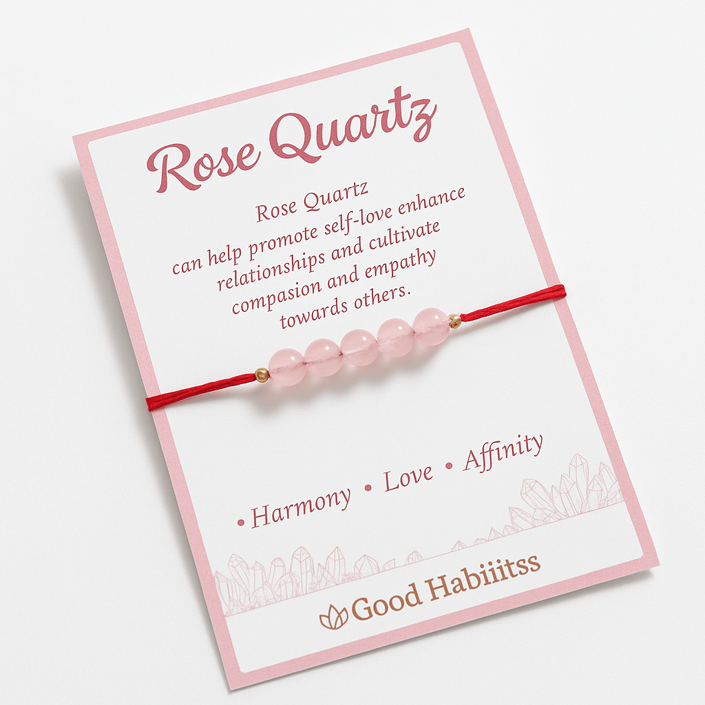 Rose Quartz Healing Rakhi - GOOD HABITSS
