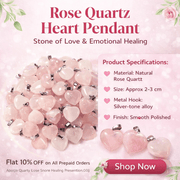 Rose Quartz Heart Pendant - GOOD HABITSS
