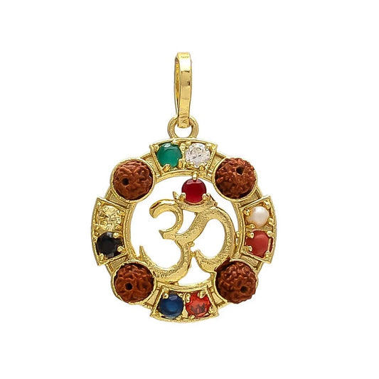 Round Shape Navratna Pendant