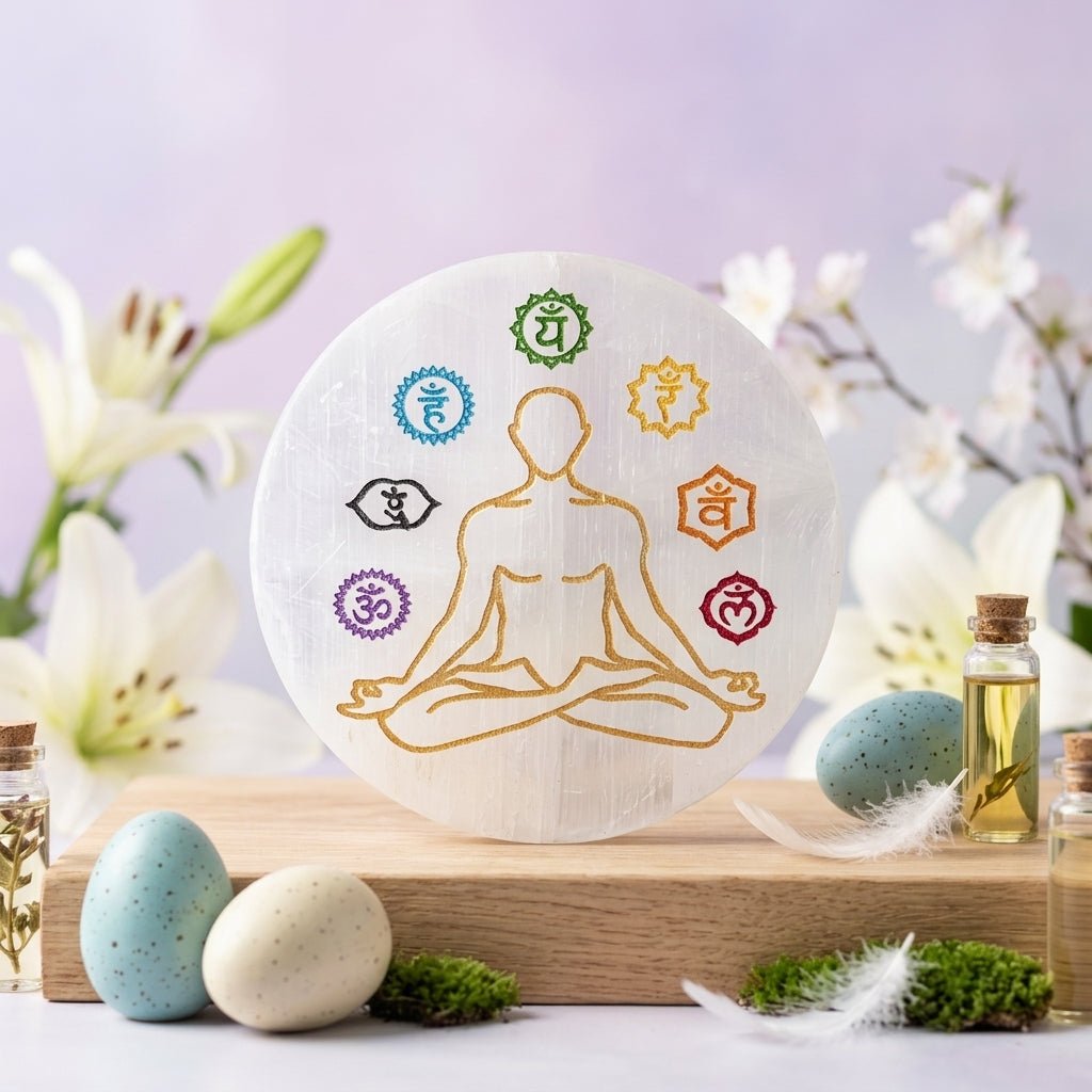 Selenite Om Charging Plate - GOOD HABITSS