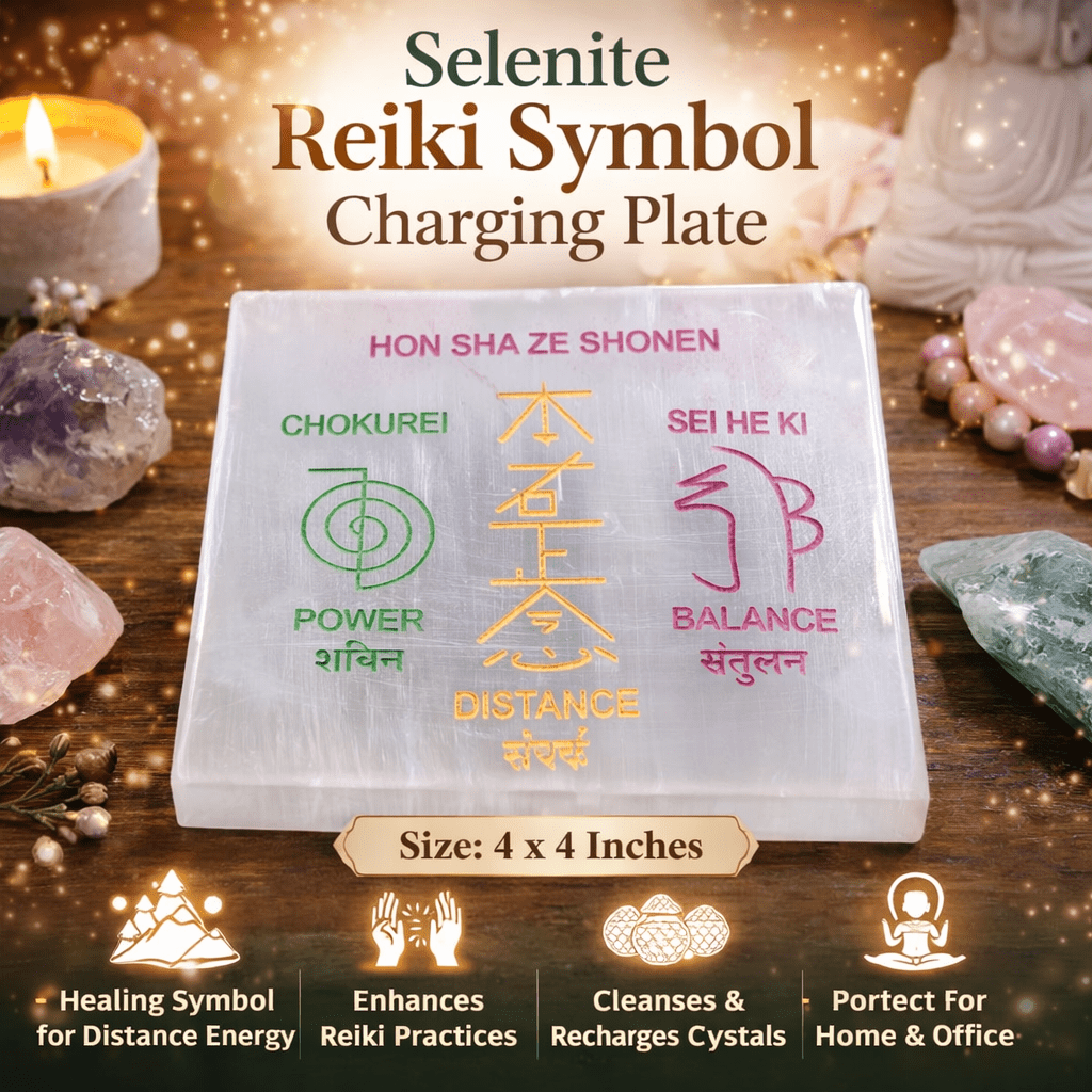 Selenite Reiki Symbol Charging Plate - GOOD HABITSS