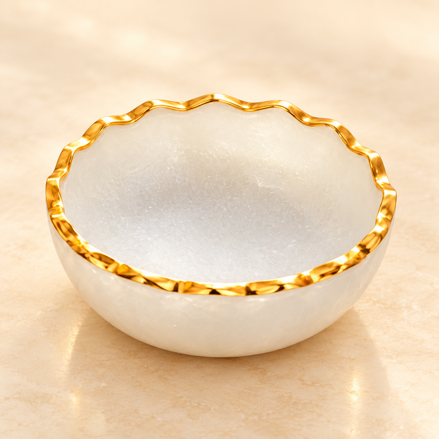 Selenite Resin Mix Bowl – Single Decorative Bowl — product detail