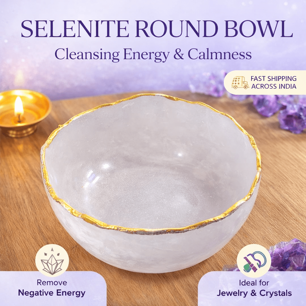 Selenite Round Bowl - GOOD HABITSS