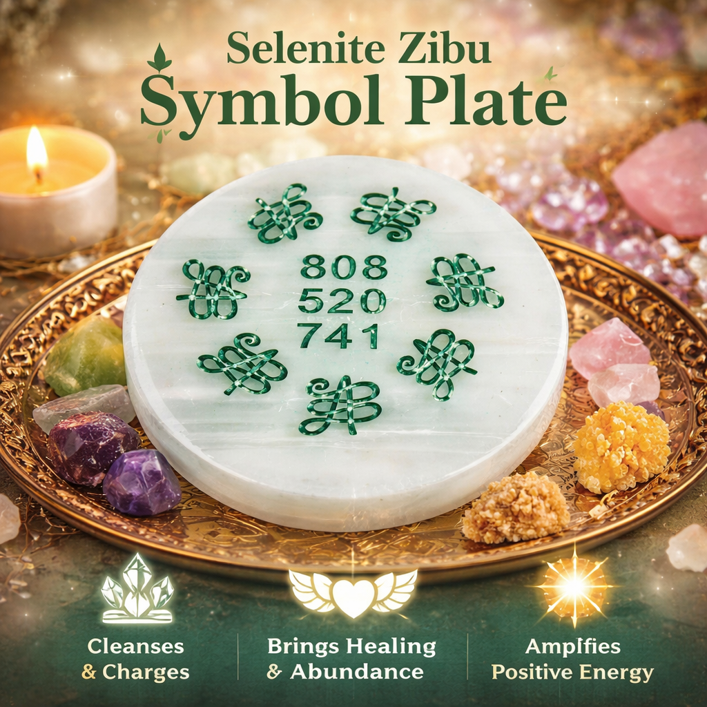 Selenite Zibu Symbol Plate - GOOD HABITSS