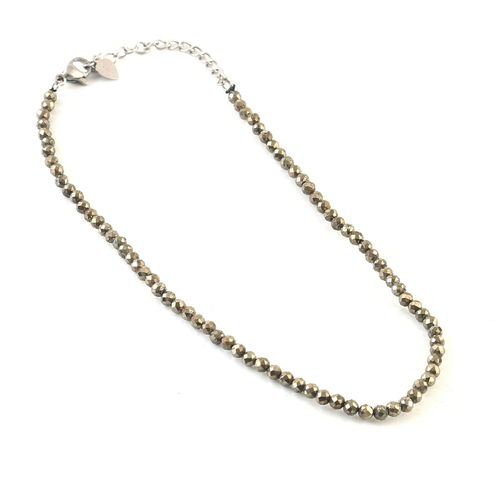 Set of 6 Natural Small Beads Stone (Anklet) – 3 mm Faceted Crystal Beads (9”) - GOOD HABITSS