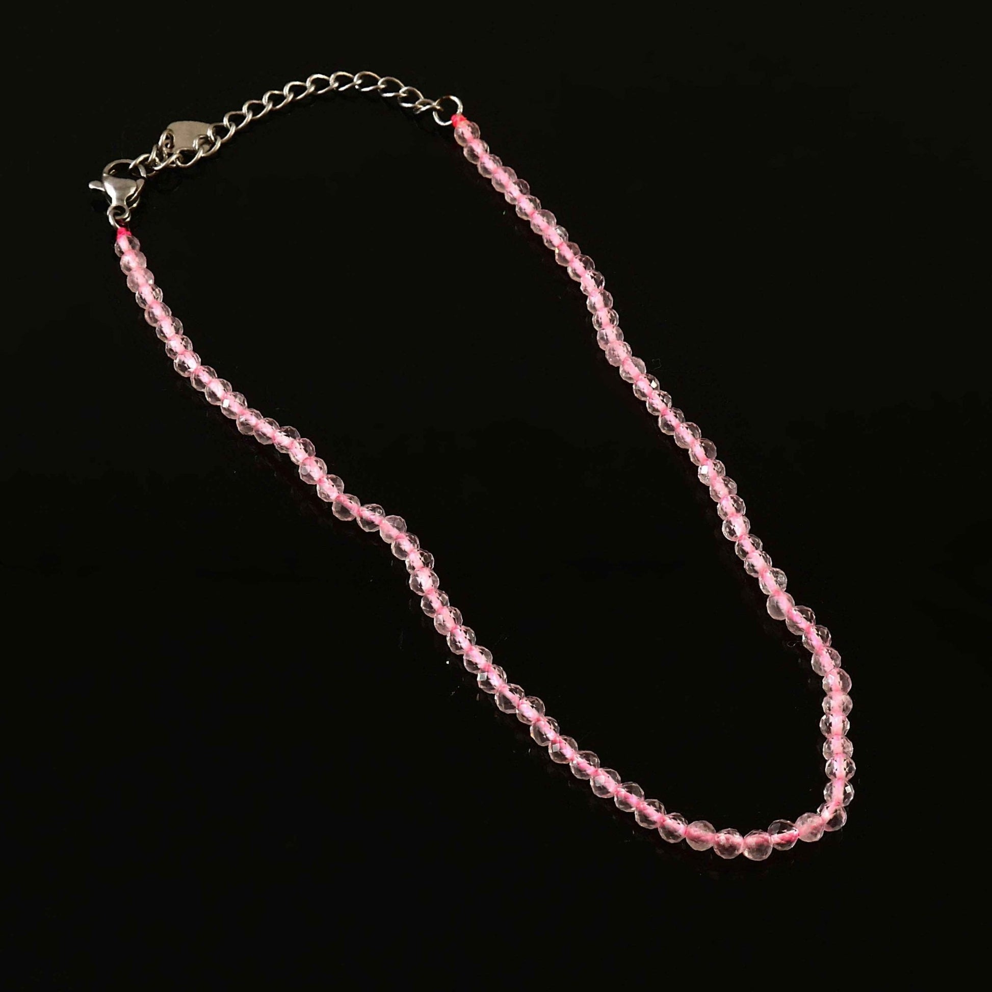 Set of 6 Natural Small Beads Stone (Anklet) – 3 mm Faceted Crystal Beads (9”) - GOOD HABITSS