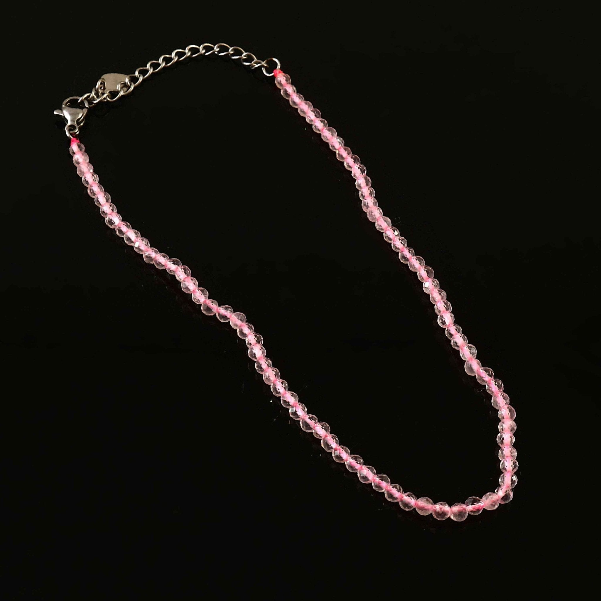 Set of 6 Natural Small Beads Stone (Anklet) – 3 mm Faceted Crystal Beads (9”) - GOOD HABITSS