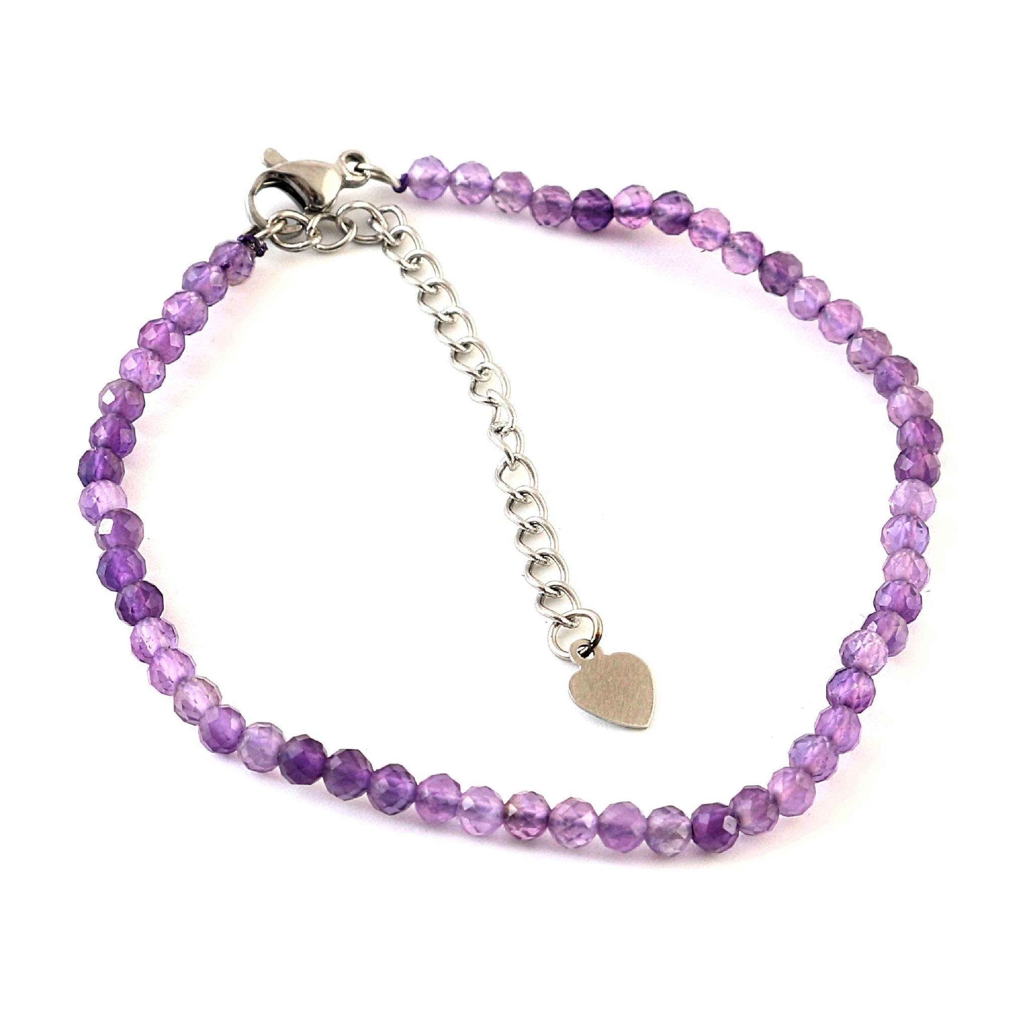 Set of 6 Natural Small Beads Stone (Bracelets) – 3 mm Faceted Crystal Beads (Amethyst, Rose Quartz, Pyrite, Lapis, Green Aventurine & Multi Tourmaline) - GOOD HABITSS