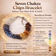 Seven Chakra Chips Bracelet - GOOD HABITSS