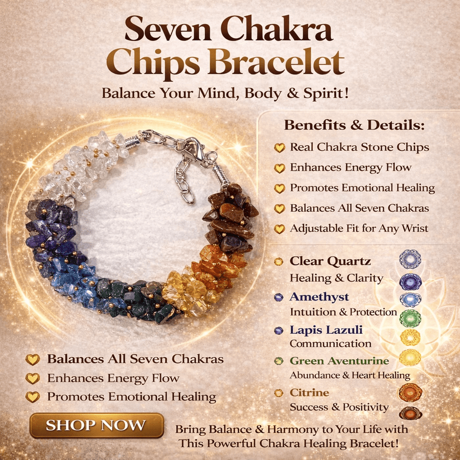 Seven Chakra Chips Bracelet - GOOD HABITSS