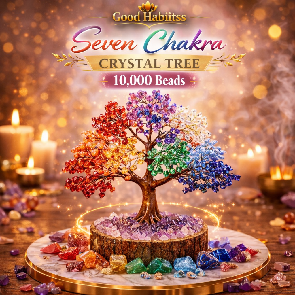 Seven Chakra Crystal Tree – 10,000 Beads - GOOD HABITSS