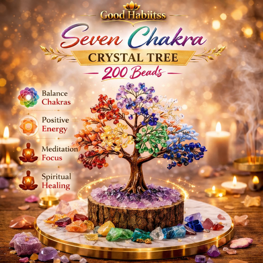 Seven Chakra Crystal Tree – 200 Beads - GOOD HABITSS