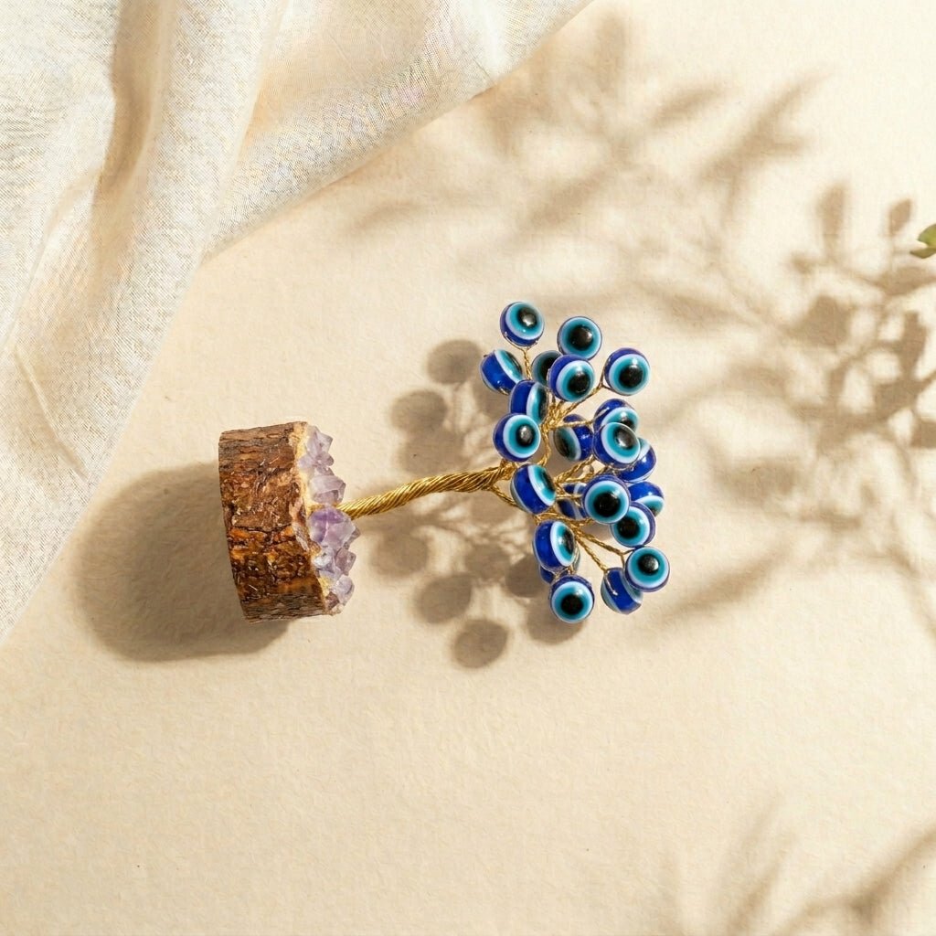 Small Evil Eye Protection Tree (10 Beads) - GOOD HABITSS