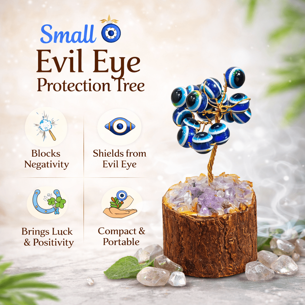 Small Evil Eye Protection Tree (10 Beads) - GOOD HABITSS