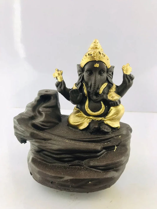 Smoke Lord Bal Ganesha Fountain Statue