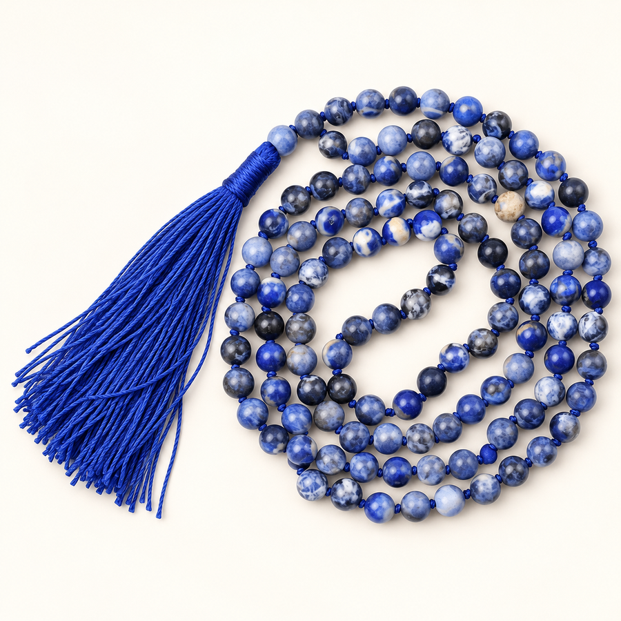 Sodalite Bead Necklace — studio hero
