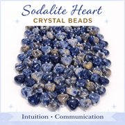 Sodalite Heart Crystal Beads Line - GOOD HABITSS