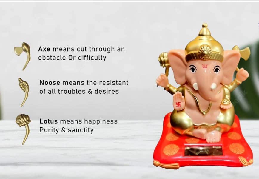 Solar Powered Lord Ganesh ji Moving Hand - GOOD HABITSS
