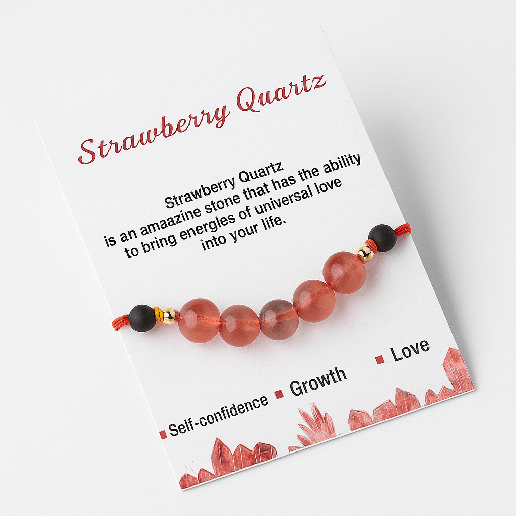 Strawberry Quartz Healing Rakhi - GOOD HABITSS