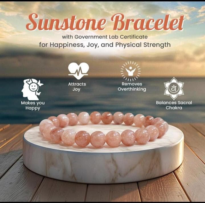 Sunstone Healing Bracelet (8 MM) - GOOD HABITSS