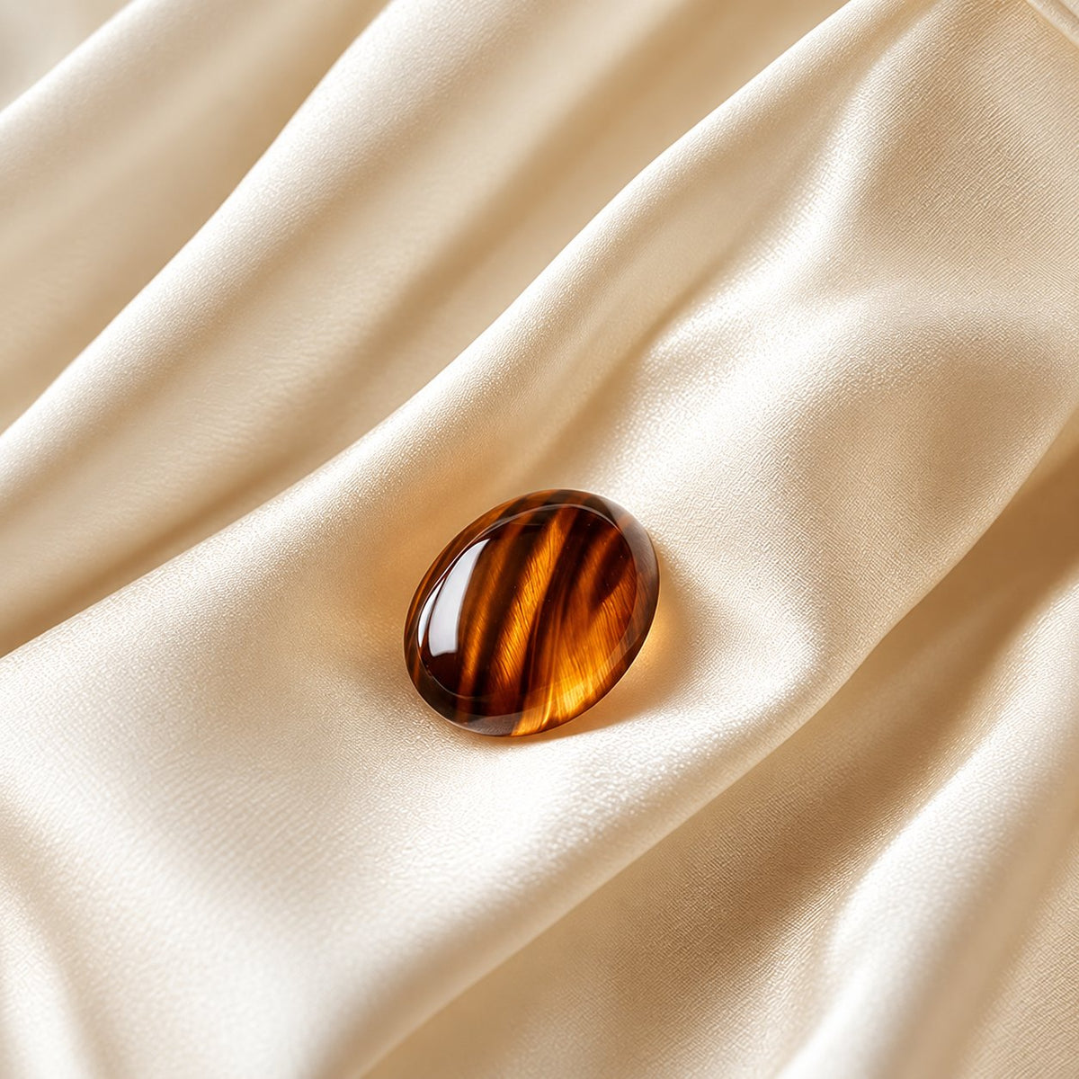 Tiger Eye Anklet – 3mm Natural Gemstone Jewellery — product detail