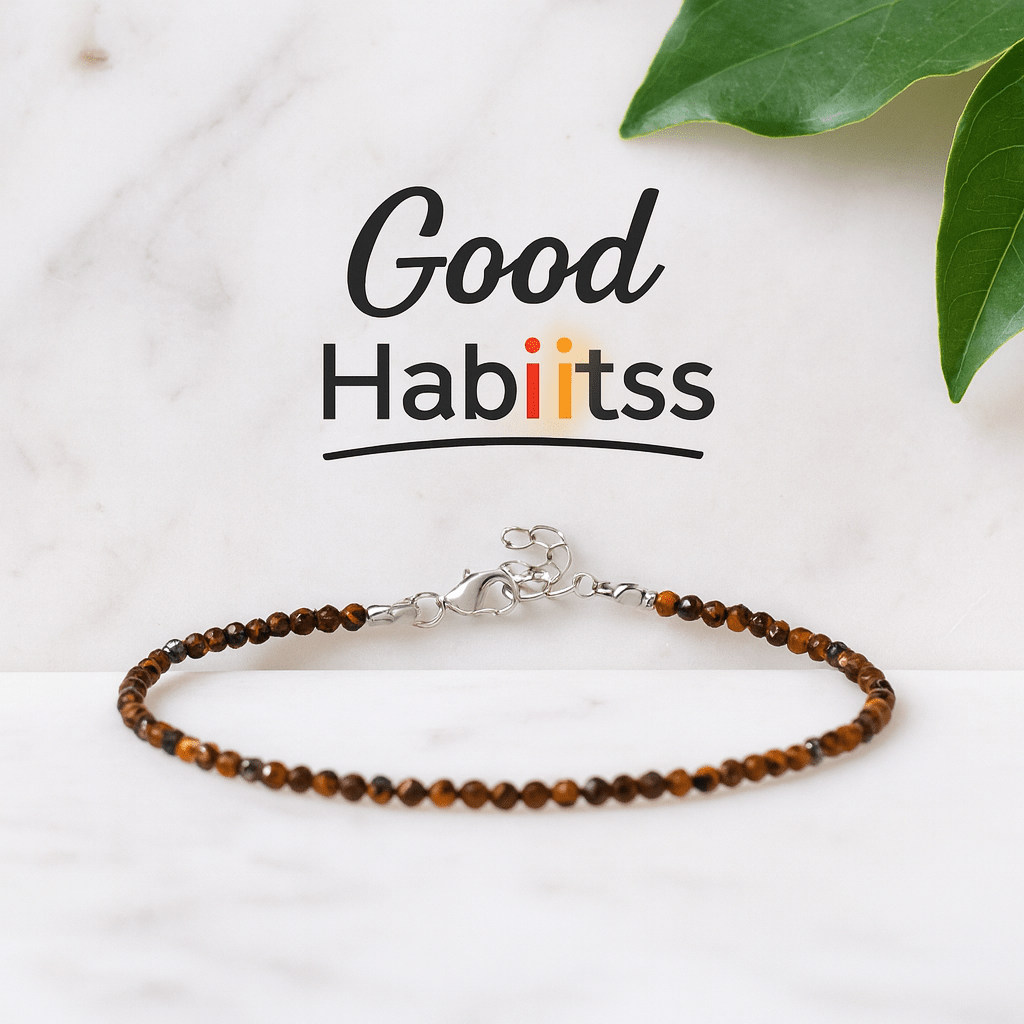 Tiger Eye Anklet - GOOD HABITSS