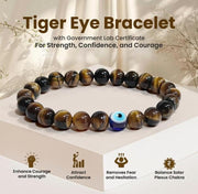 Tiger Eye Healing Bracelet (8 MM) - GOOD HABITSS