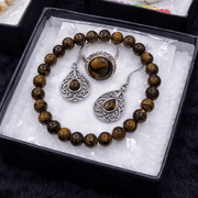 Tiger Eye Healing Crystal Jewelry Set - GOOD HABITSS
