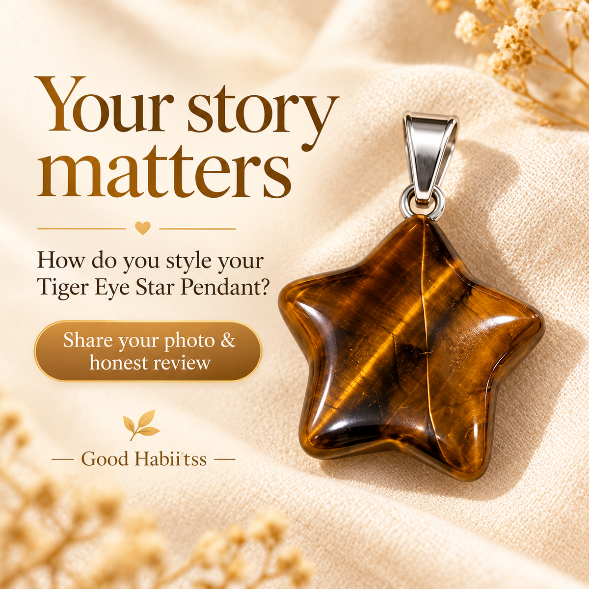 Tiger Eye Star Pendant review invitation