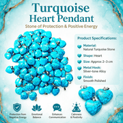 Turquoise Heart Pendant - GOOD HABITSS