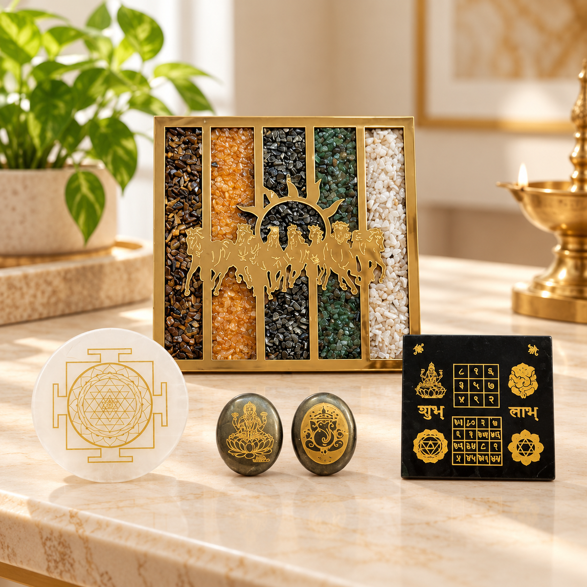 Udaan five-piece seven horses décor combo – view 2